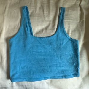 Blue crop top